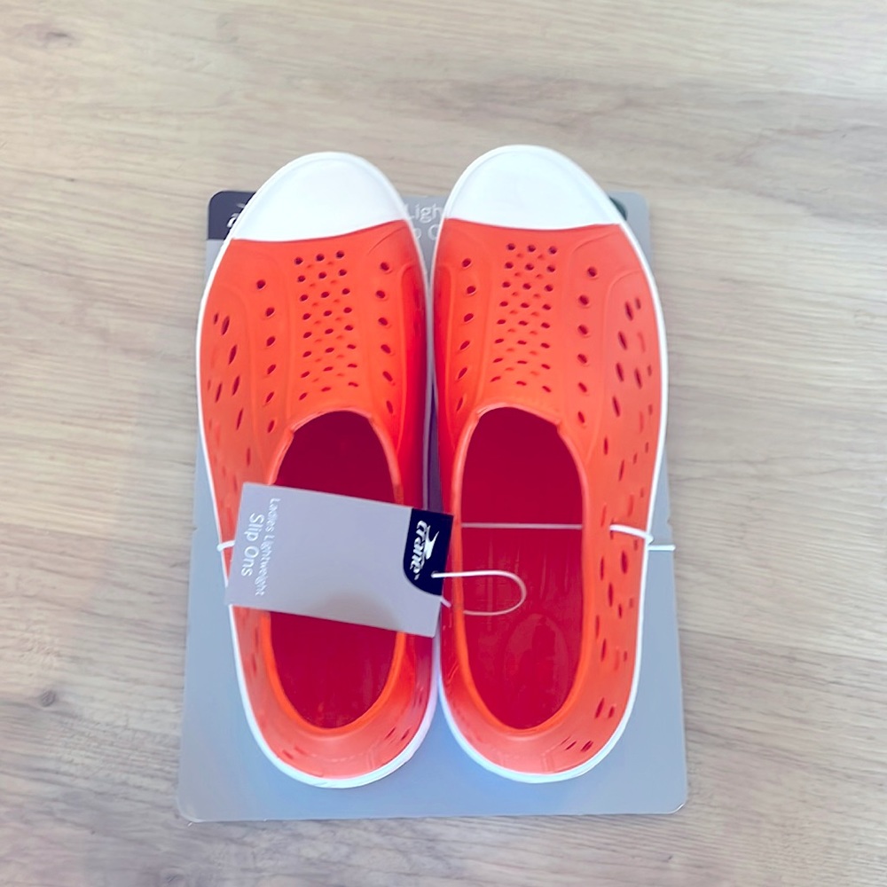 Crane garden orange slip in shoes orange 7/8 new